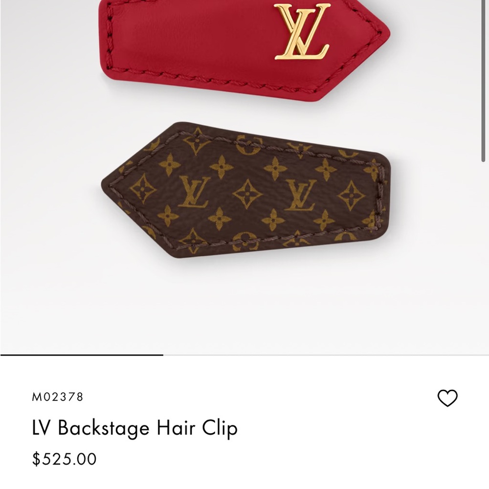 Louis Vuitton Pink and Brown Hair Clip Set